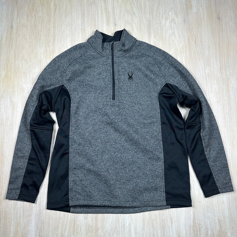 Spyder Gray Athletic Outdoor 1/4 Zip Outbound Long Sleeve Jacket Men's XXL